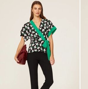 Diane Von Fustenberg Izzy Wrap Top